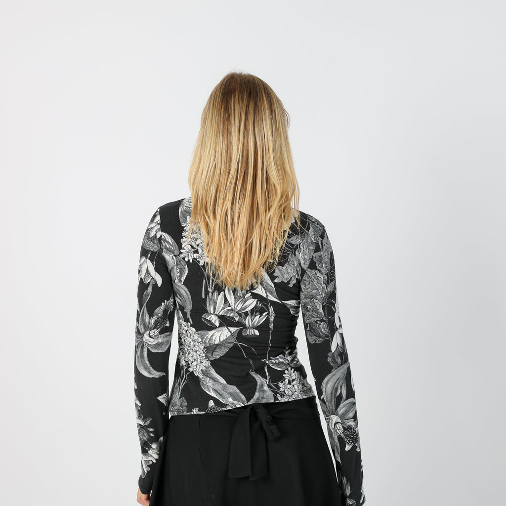 Black Y2K Guess Jeans Long Sleeve Top (S)