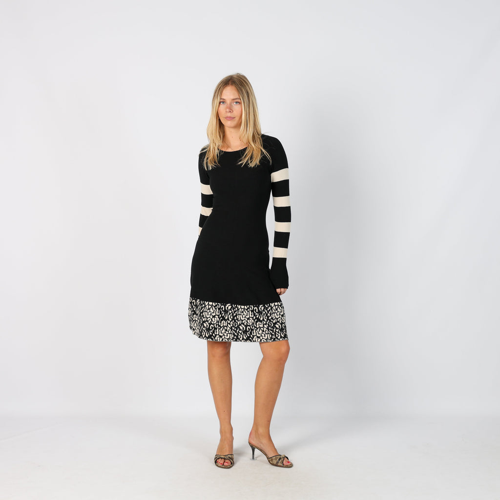 Black Y2K Siste's Knitted Midi Dress (XS)