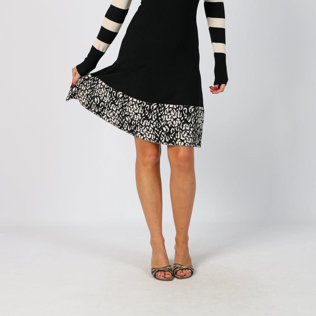 Black Y2K Siste's Knitted Midi Dress (XS)