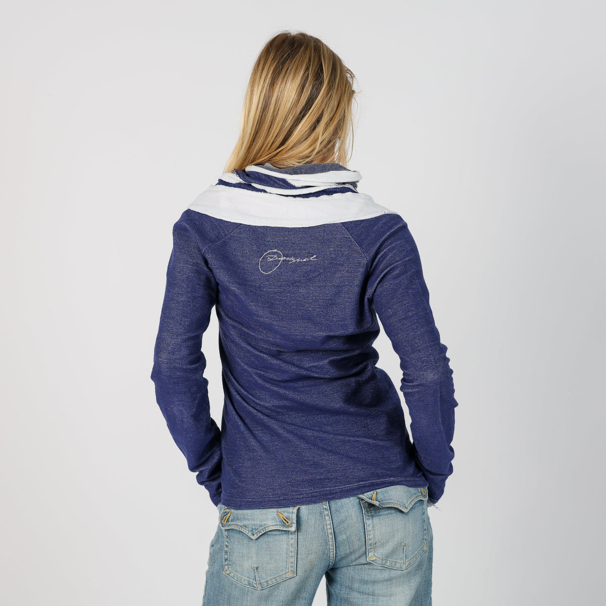Blue Y2K Desigual Long Sleeve Top (S)