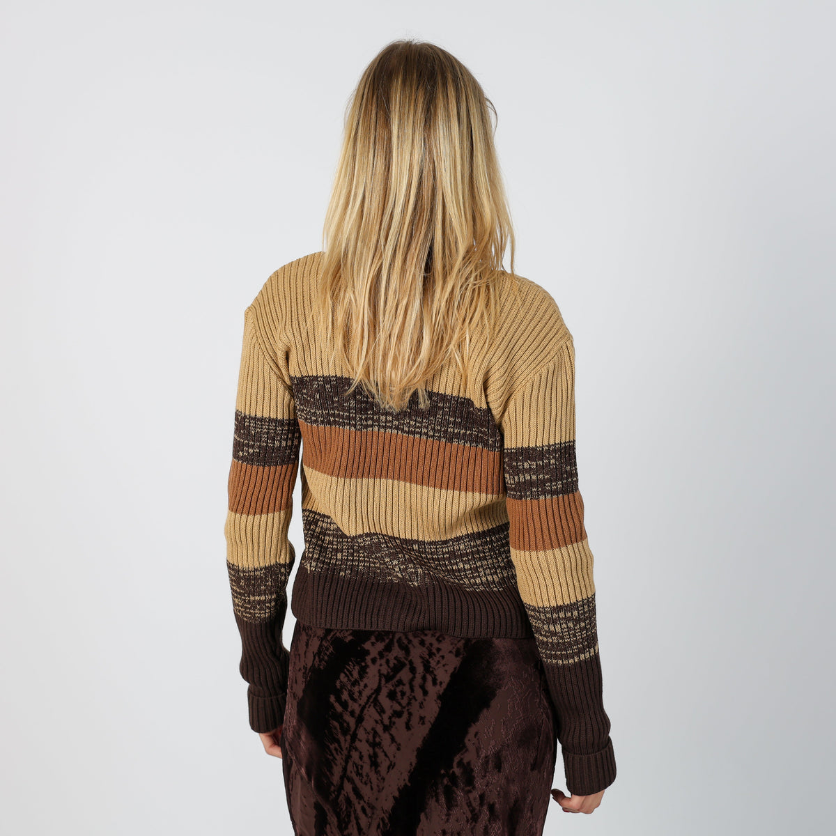 Tan Y2K Made in Italy Knitted Jumper (8)