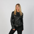 Black Y2K Motivi Leather Jacket (S)