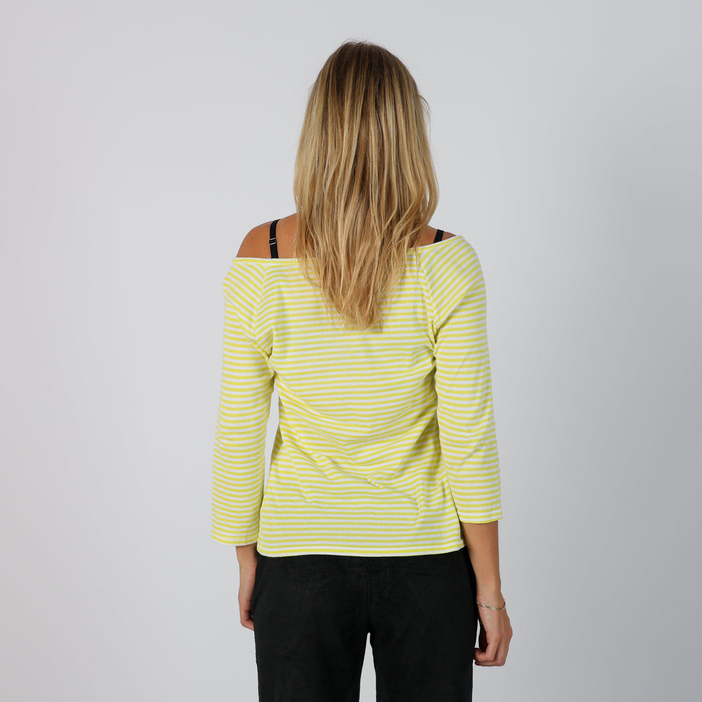 Yellow Y2K United Colors of Benetton Long Sleeve Top (S)