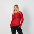 Red Y2K Andrea Pucci Knitted Jumper (S)