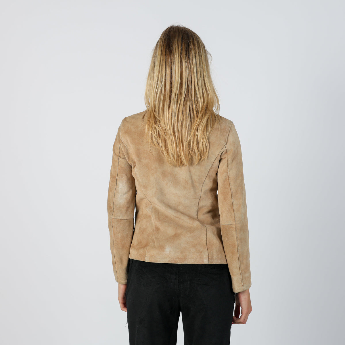 Tan Y2K Made in Italy Suede Jacket (S)