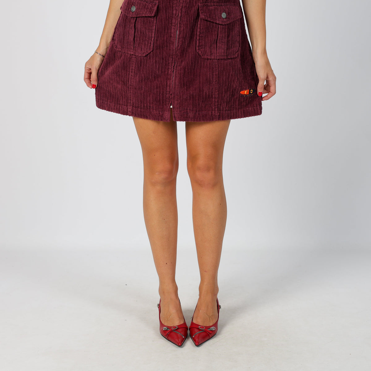 Purple Y2K Fish Bone Cord Dress (S)