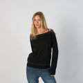 Black Y2K Met Long Sleeve Top (M)