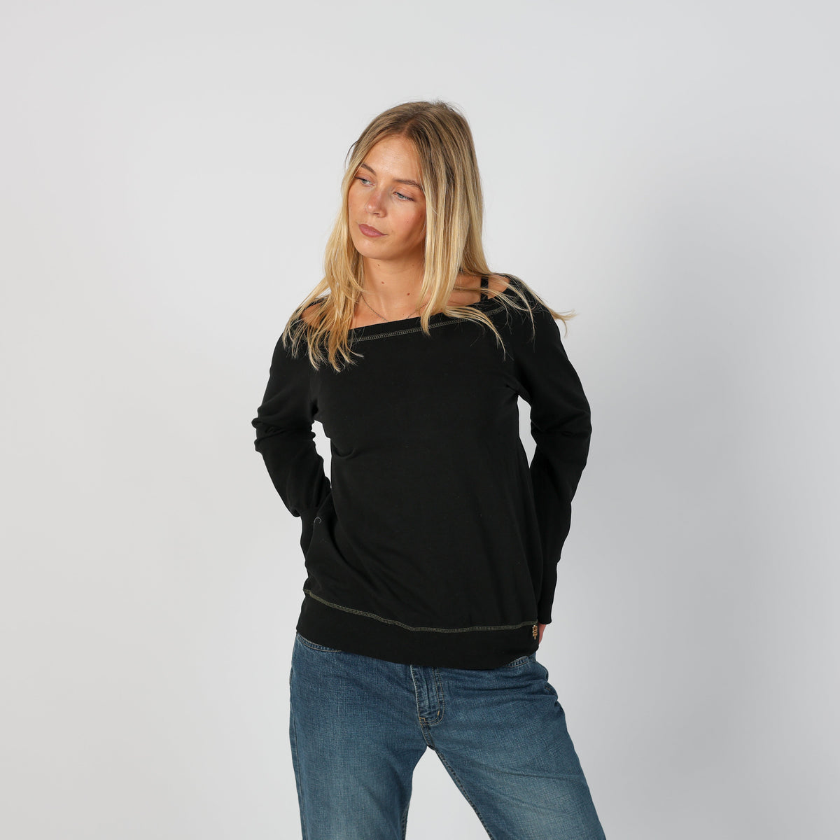 Black Y2K Met Long Sleeve Top (M)