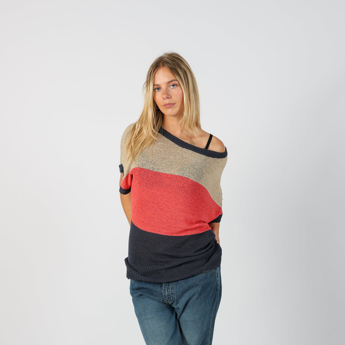 Beige Y2K Artigli Knitted Jumper (L)
