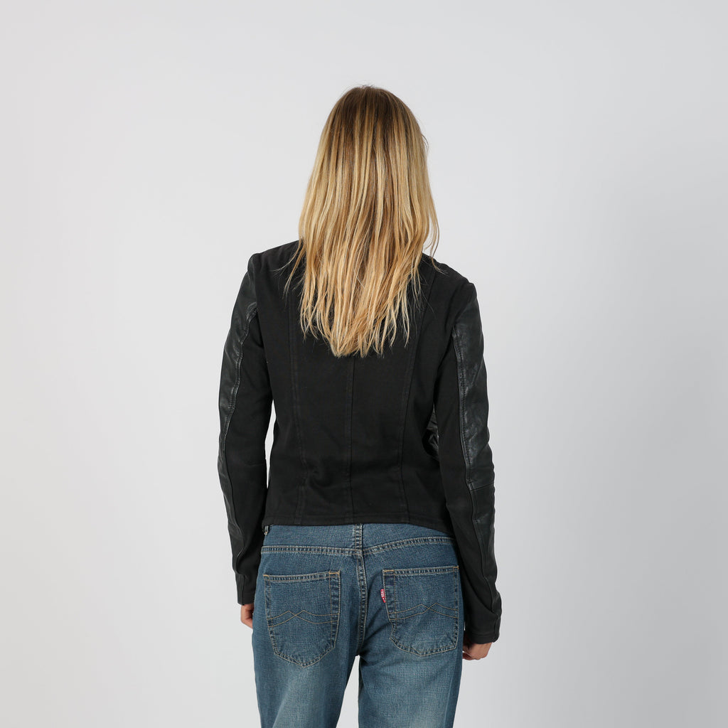 Black 90s Vera Pelle Leather Jacket (S)
