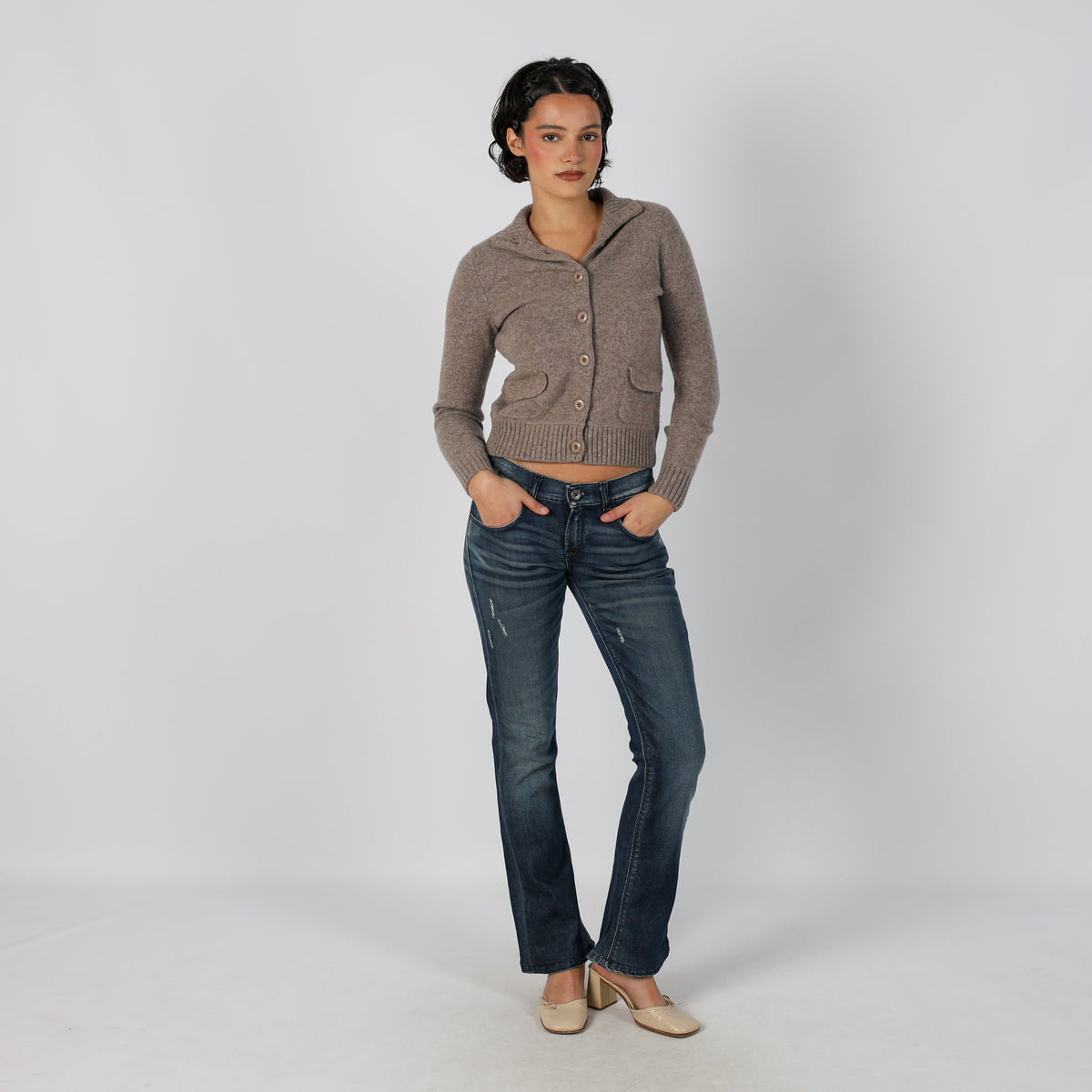 Blue Y2K Bootcut Jeans (XS)