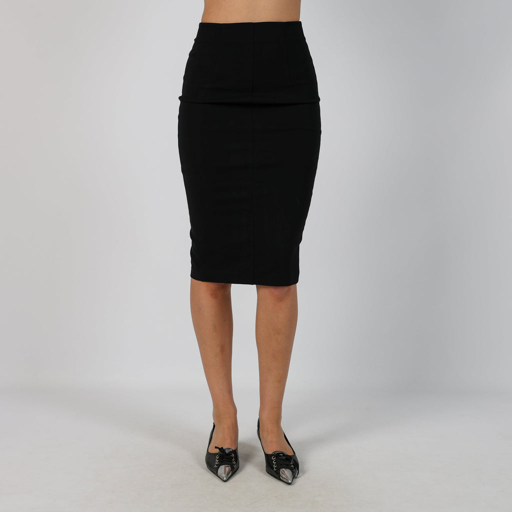 Black Y2K Pinko Woven Midi Skirt (4)