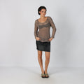 Charcoal Grey Y2K Denim Mini Skirt (S)