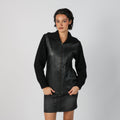 Black 90s PennyPull Leather Jacket (S)