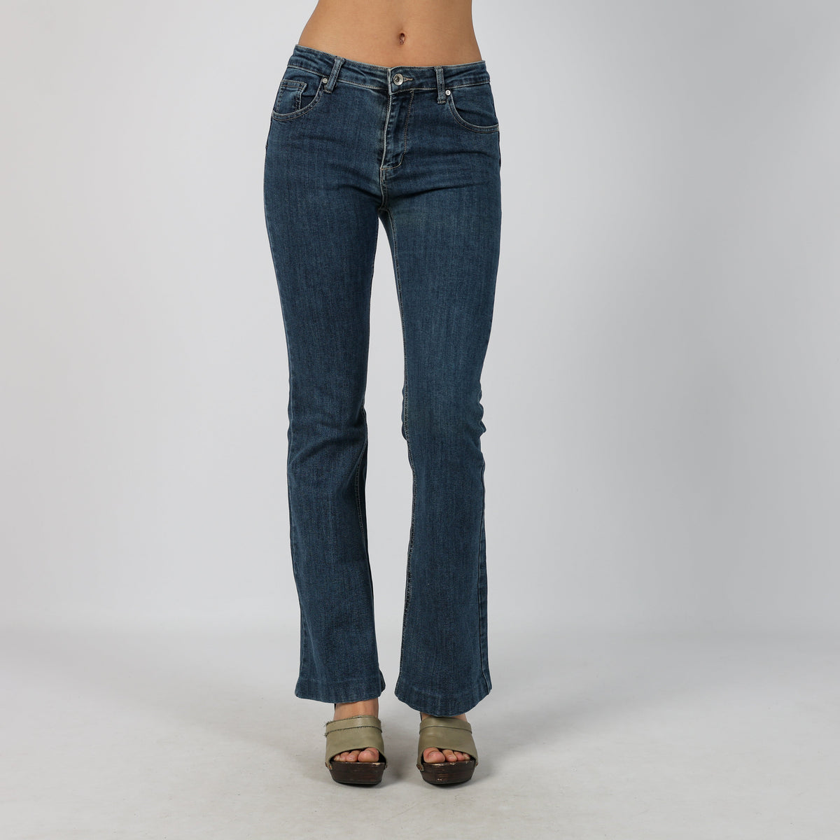 Blue Y2K Bootcut Jeans (XS)
