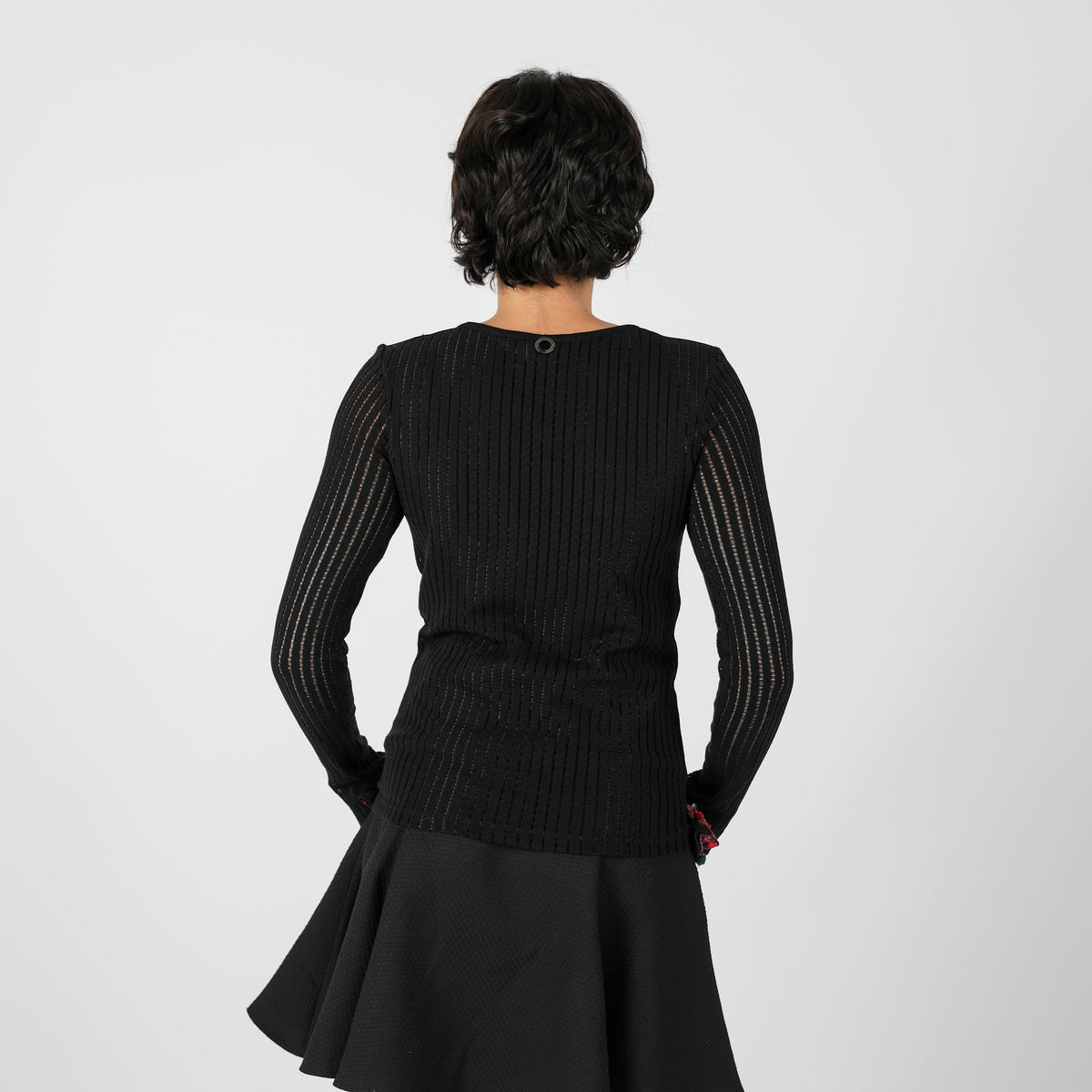 Black Y2K Save The Queen Long Sleeve Top (S)