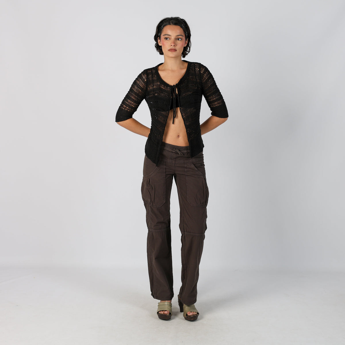Brown 90s United Colors of Benetton Cargo Pants (S)