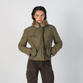 Khaki Green Y2K Puffer Jacket (S)