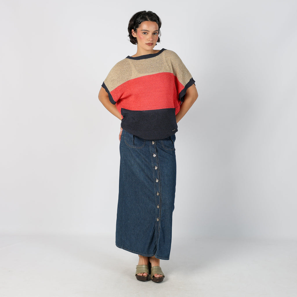 Blue Y2K Replay Denim Maxi Skirt (XS)