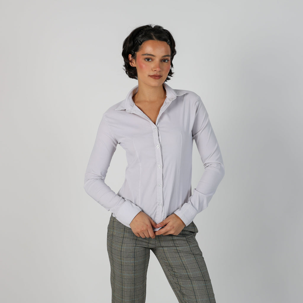 Light Grey Y2K Shirt (S)