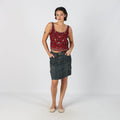 Blue Y2K Denim Midi Skirt (S)
