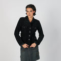 Black Y2K Sisley Cord Jacket (S)