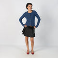 Black Y2K Woven Mini Skirt (M)