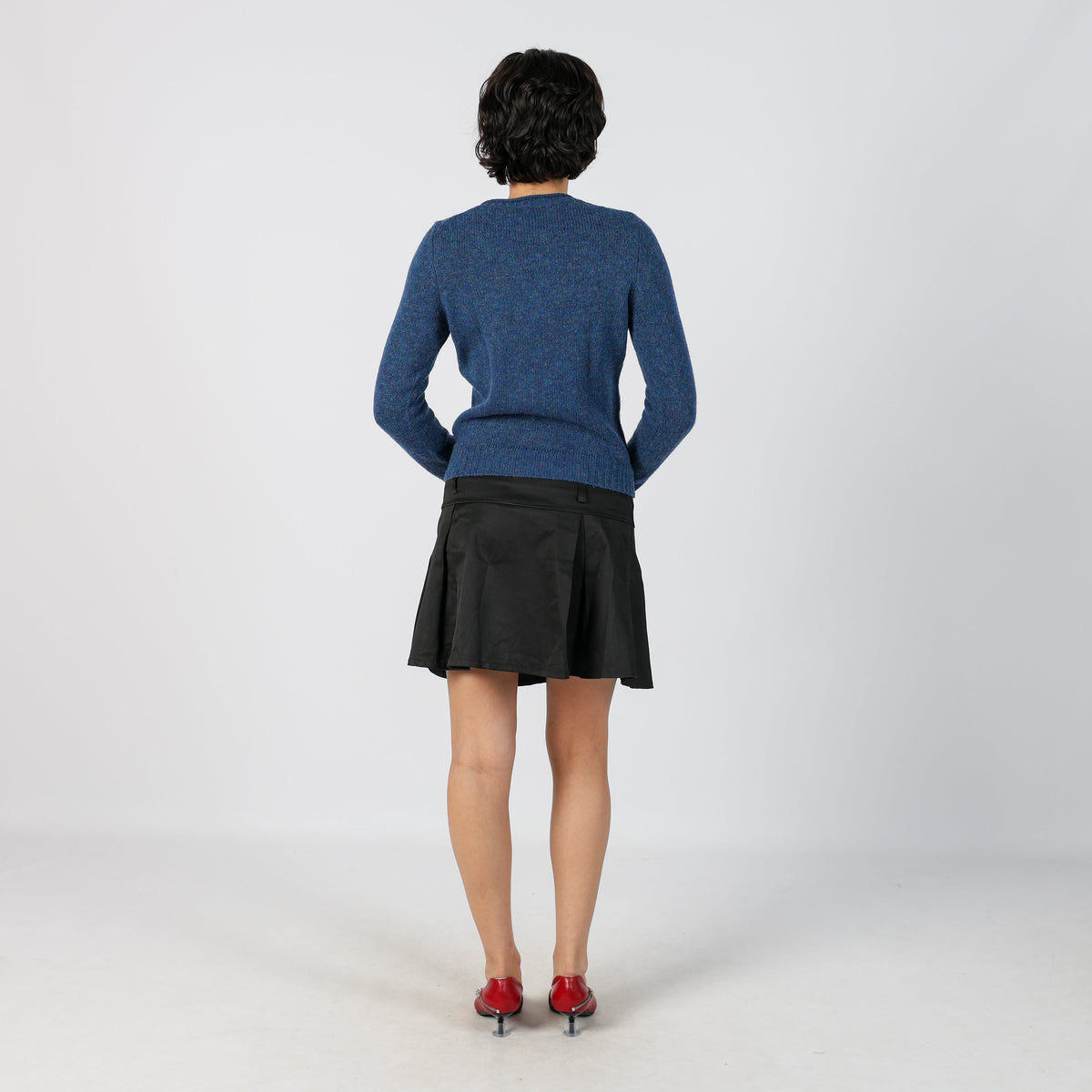 Black Y2K Woven Mini Skirt (M)