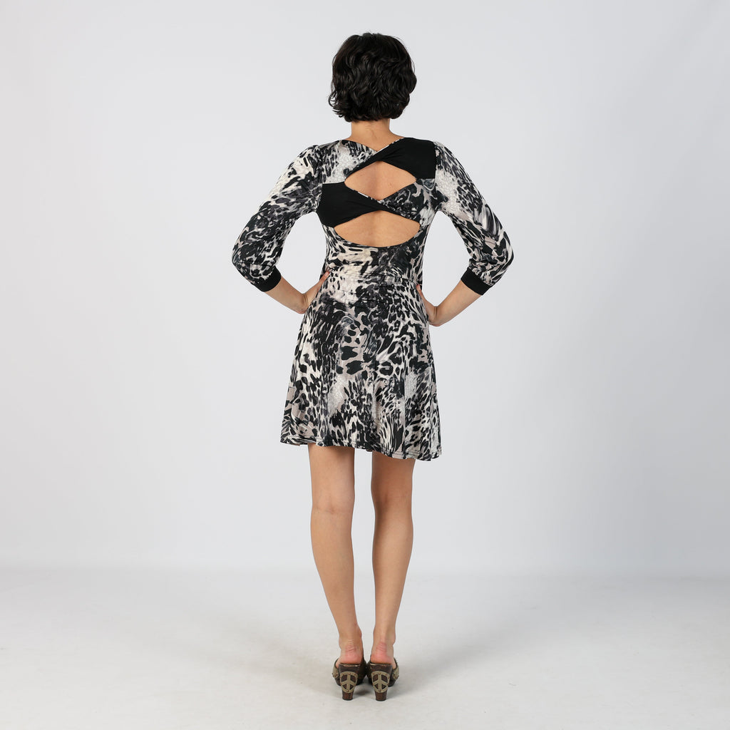 Black Y2K Woven Mini Dress (S)