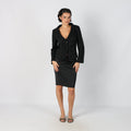 Black Y2K PHARD Woven Midi Skirt (M)