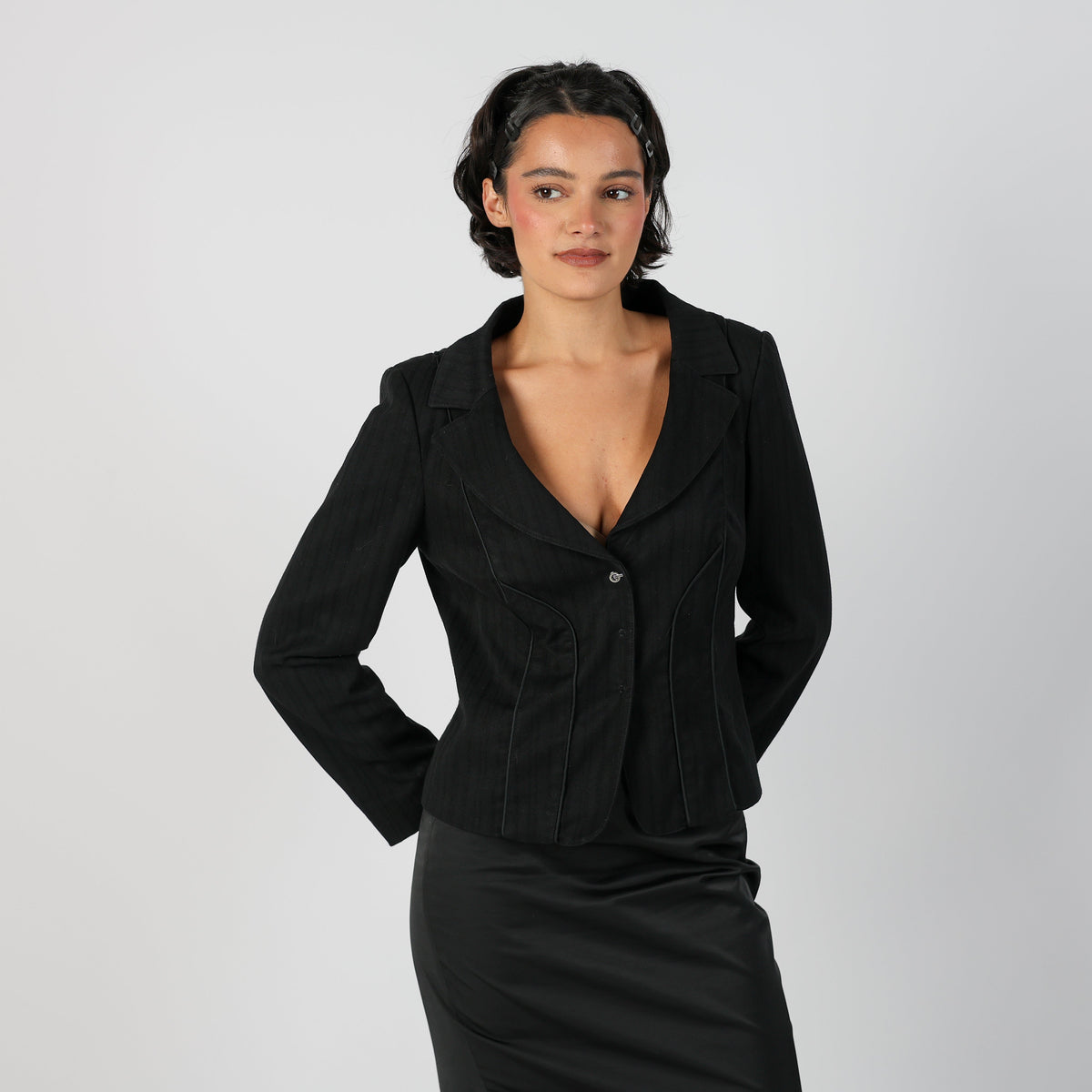 Black Y2K Penny Black Blazer (S)
