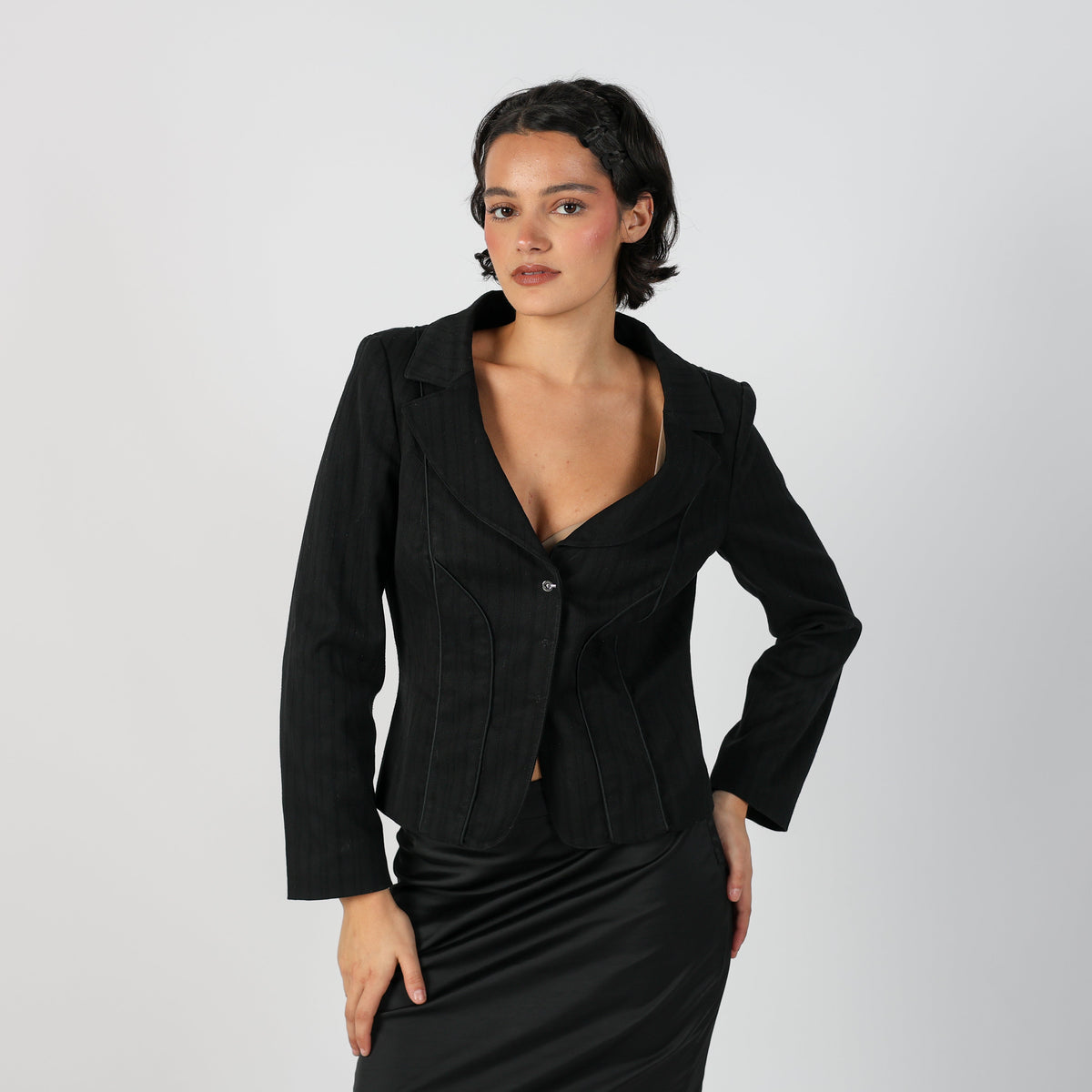 Black Y2K Penny Black Blazer (S)