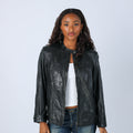 Black Y2K Bonita Leather Jacket (L)