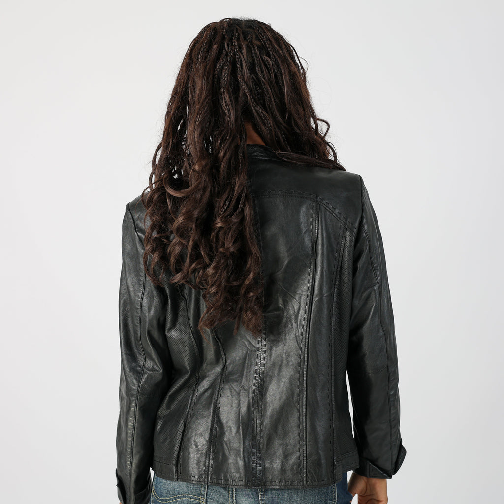 Black Y2K Bonita Leather Jacket (L)