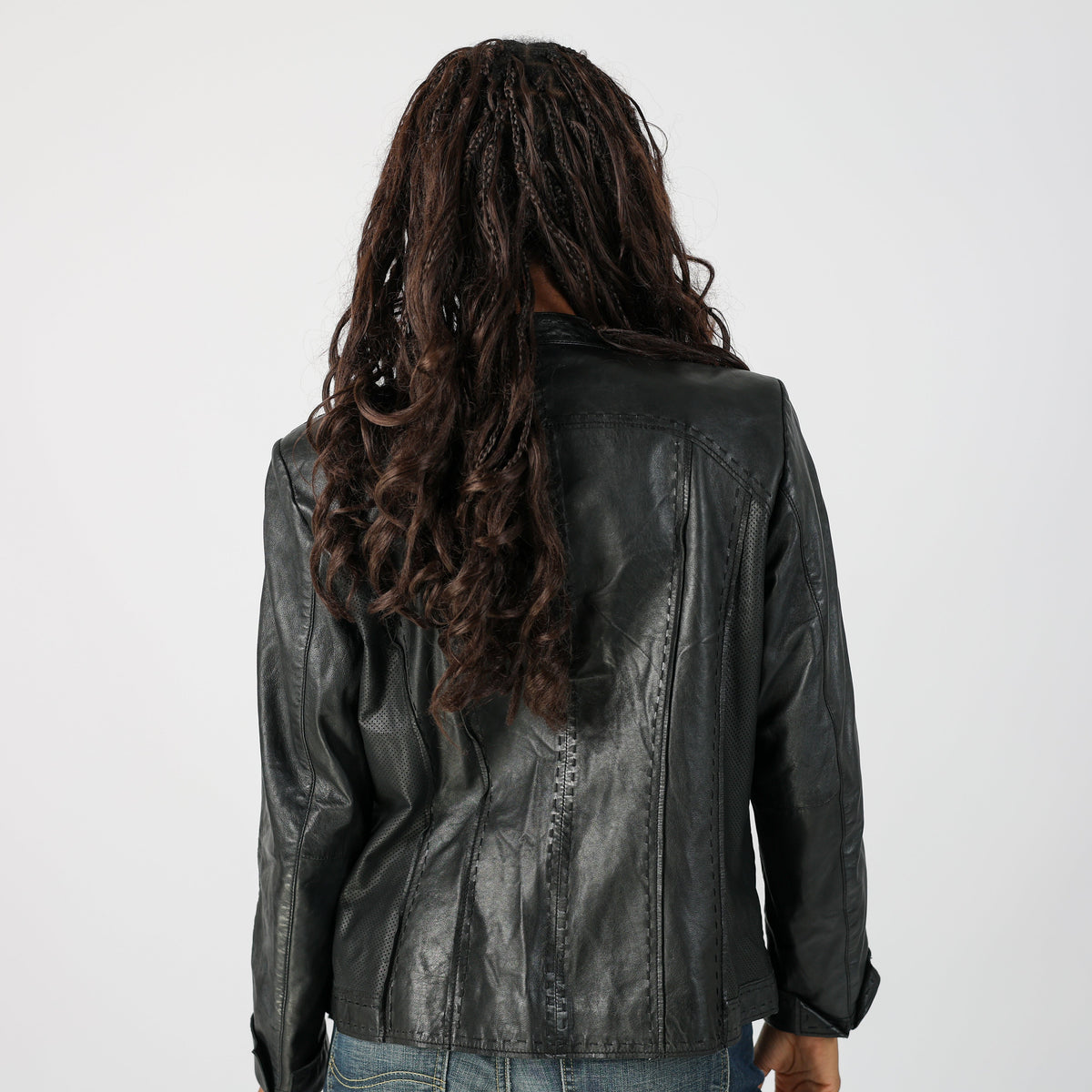Black Y2K Bonita Leather Jacket (L)