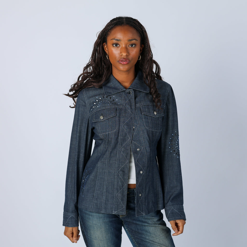 Blue Y2K Made in Italy Denim Jacket (M)