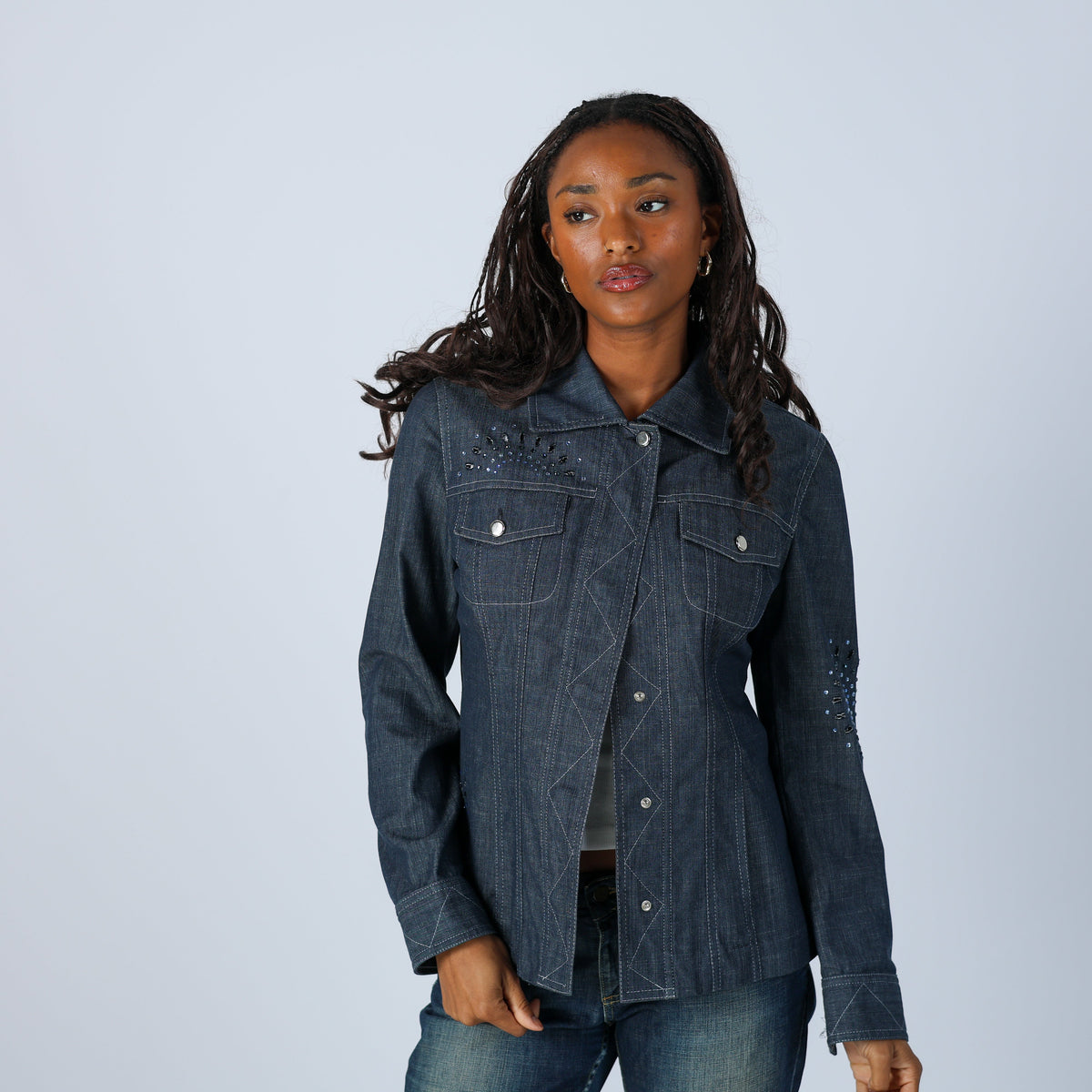 Blue Y2K Made in Italy Denim Jacket (M)