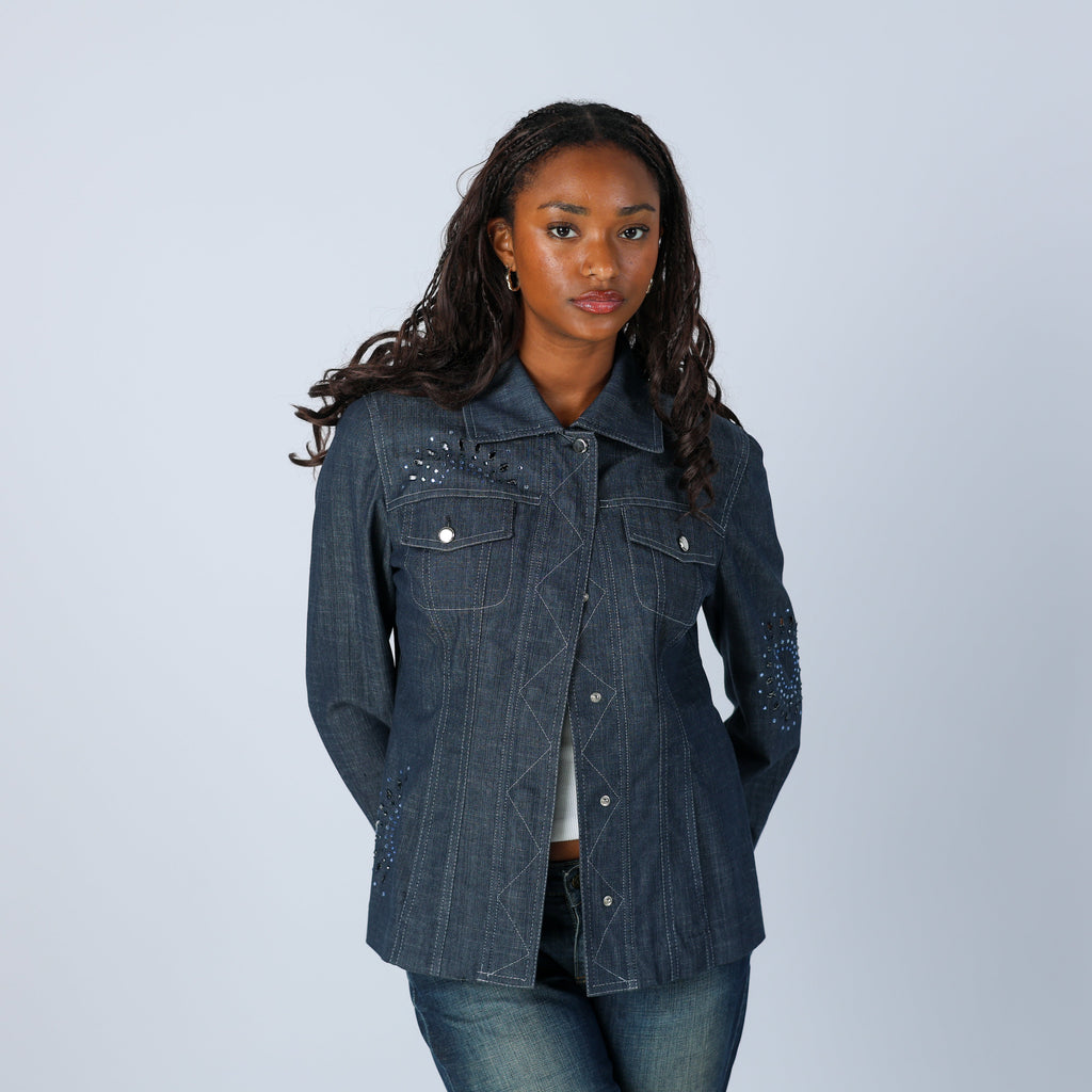 Blue Y2K Made in Italy Denim Jacket (M)