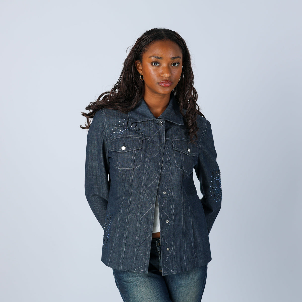 Blue Y2K Made in Italy Denim Jacket (M)