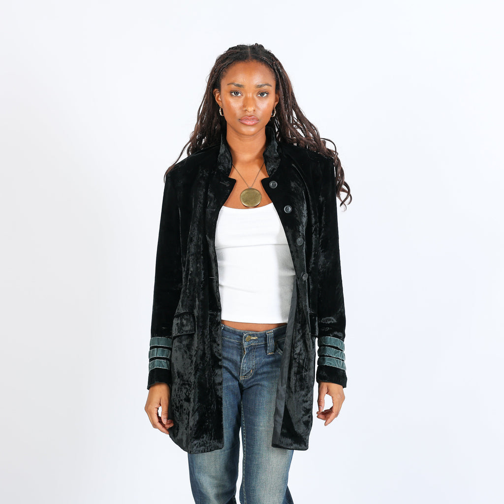 Black Y2K Woven Jacket (M)