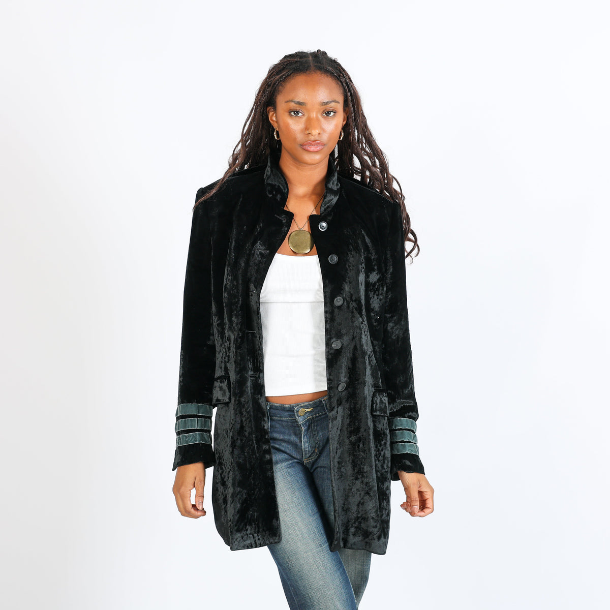 Black Y2K Woven Jacket (M)