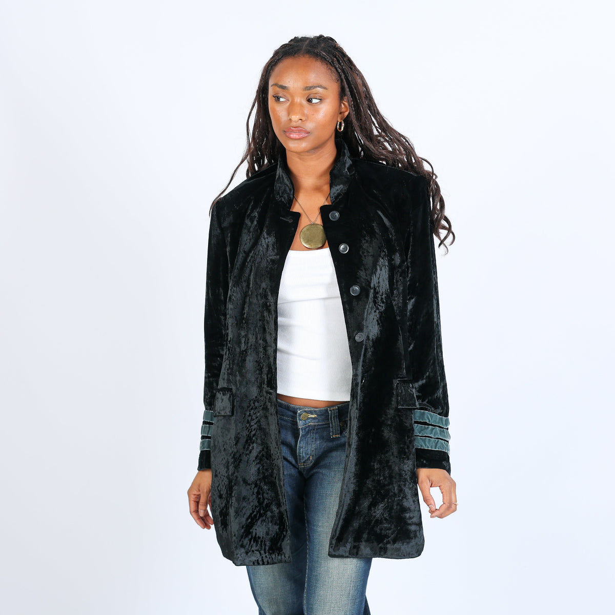 Black Y2K Woven Jacket (M)