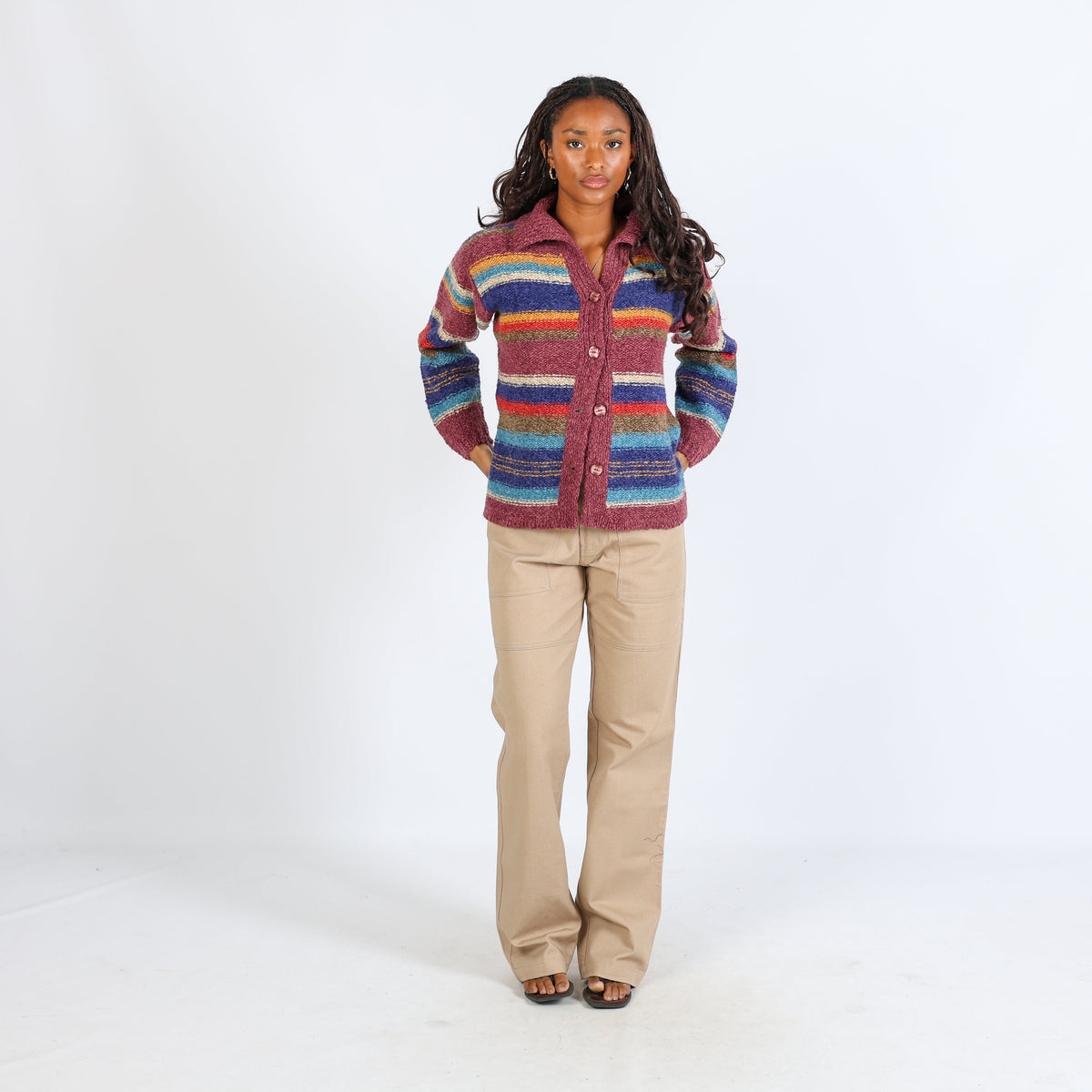 Tan Y2K Casual Trousers (XS)