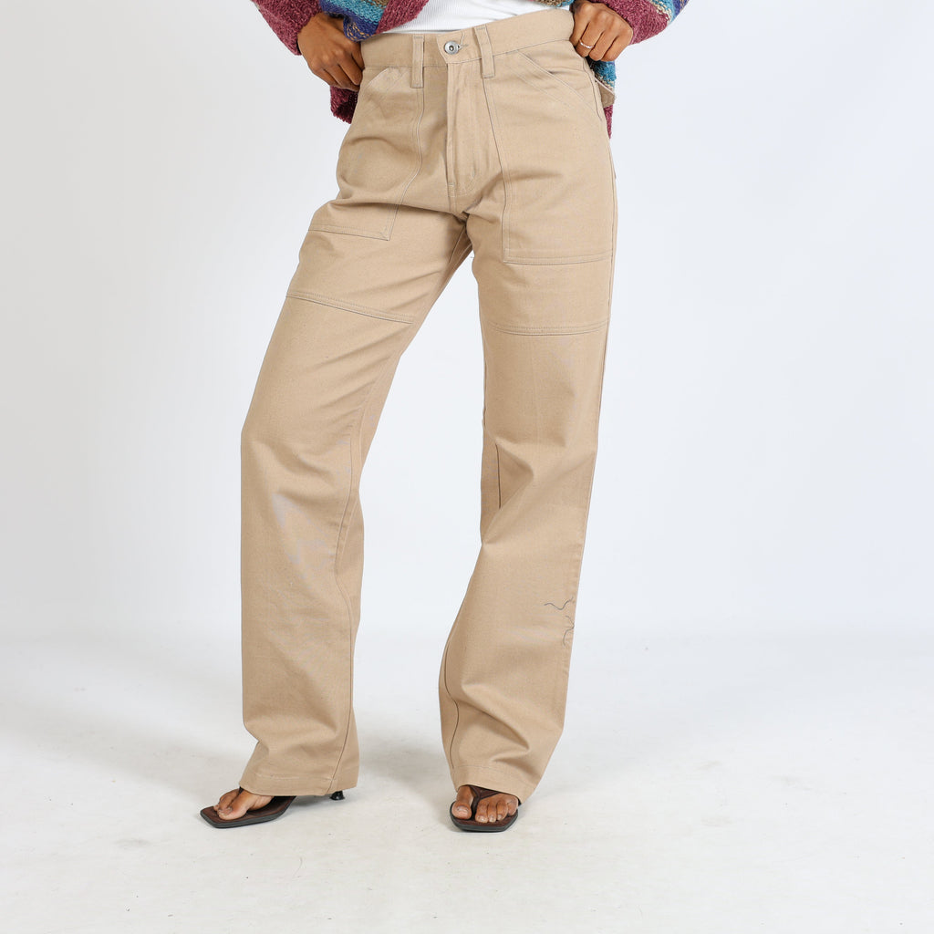 Tan Y2K Casual Trousers (XS)