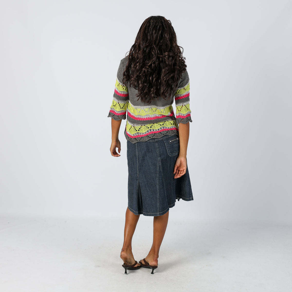 Blue Y2K Denim Midi Skirt (L)