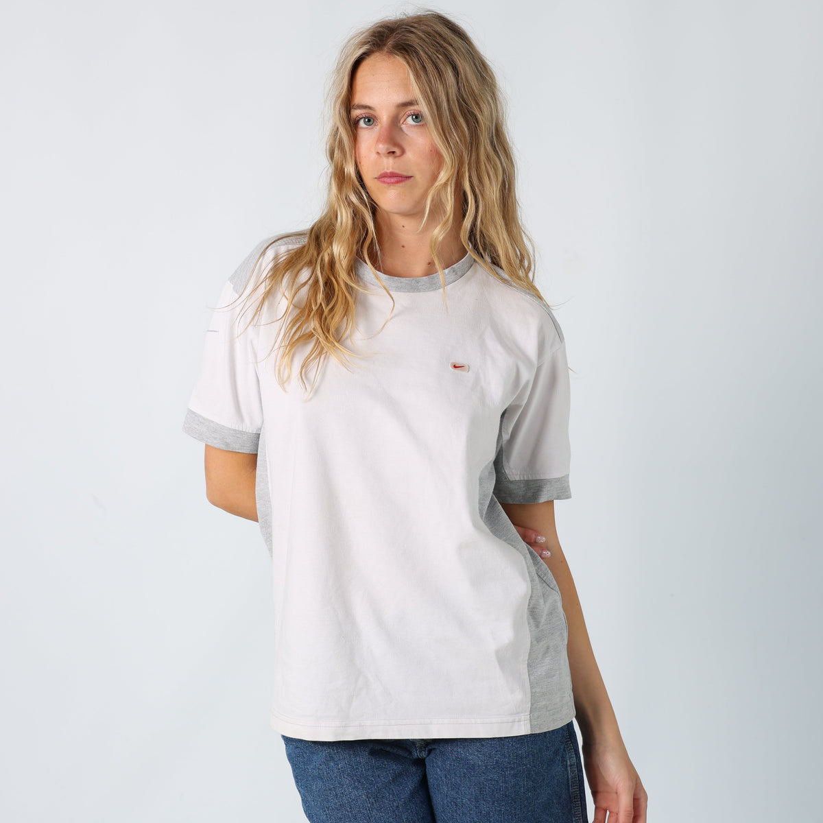 Ivory Y2K Nike Woven Top (M)