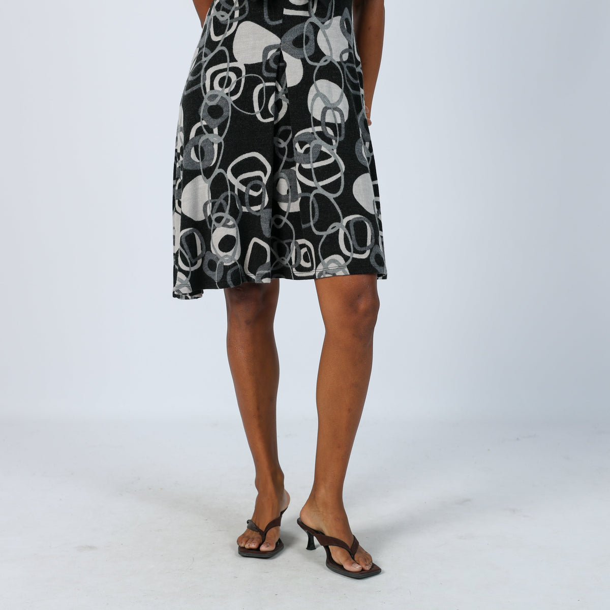 Black Y2K Woven Mini Dress (S)