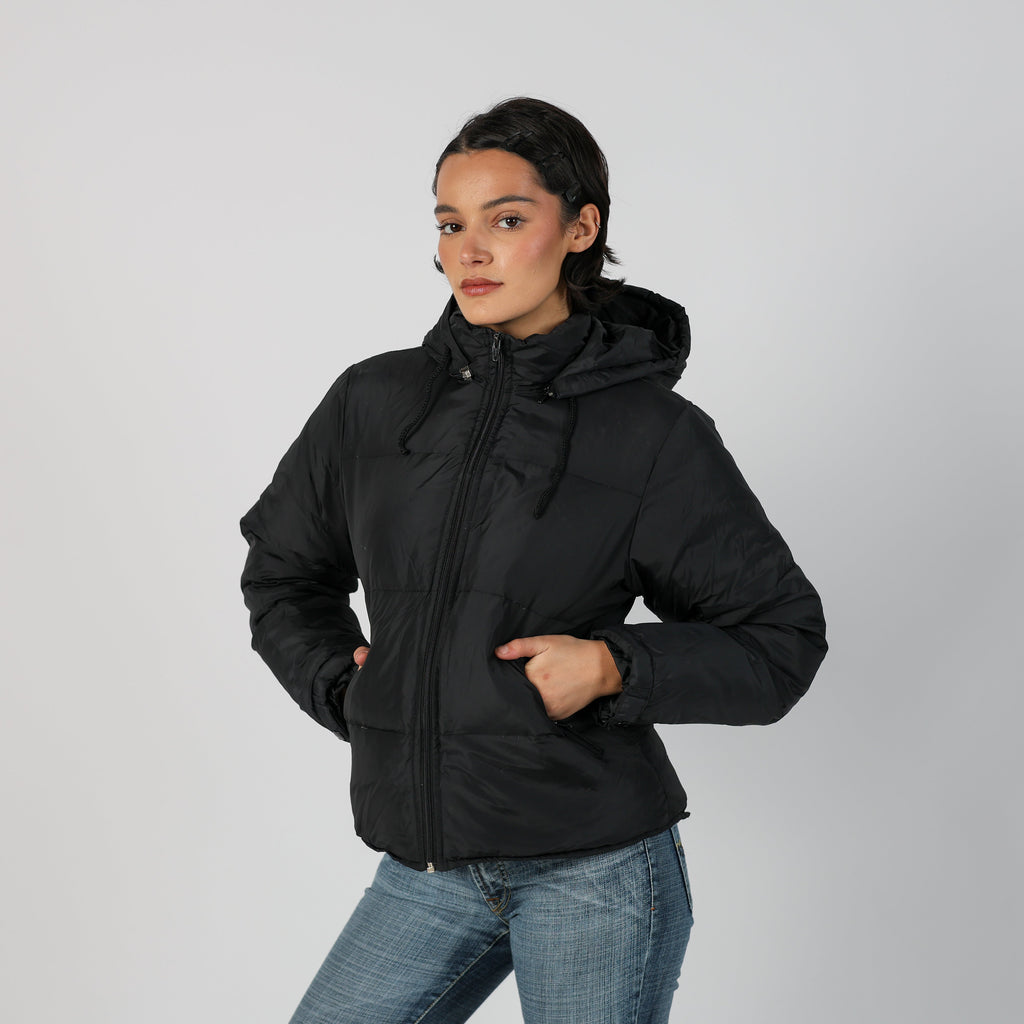 Black Y2K Stefanel Puffer Jacket (S)