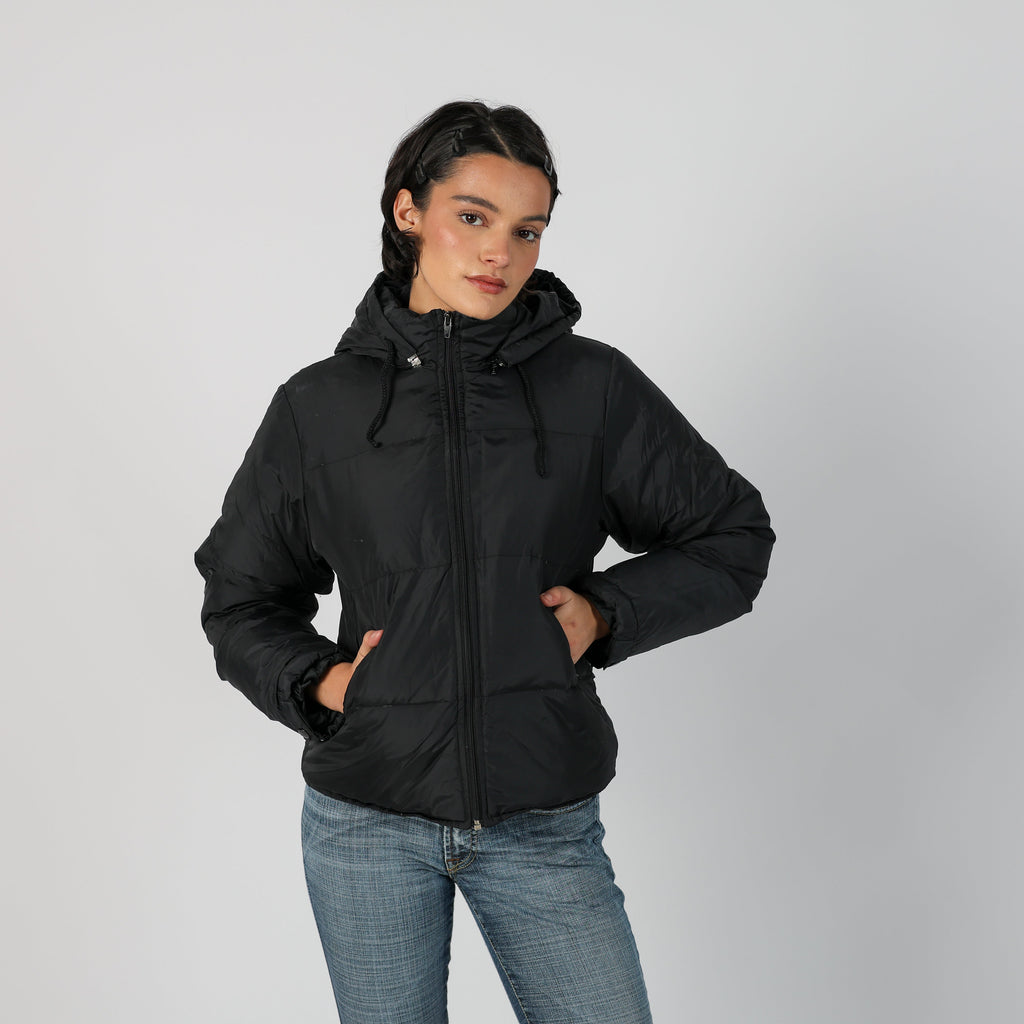 Black Y2K Stefanel Puffer Jacket (S)