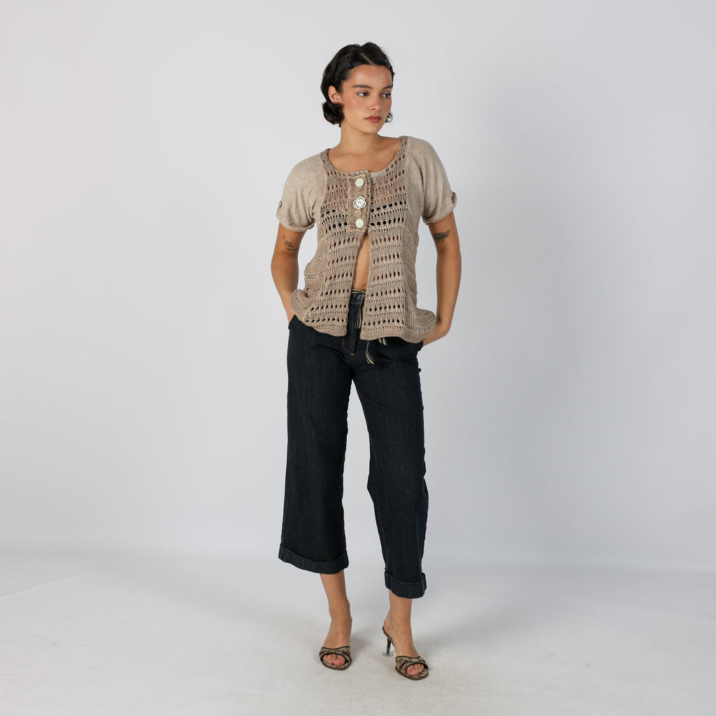 Blue Y2K 3/4 Jeans (XXS)